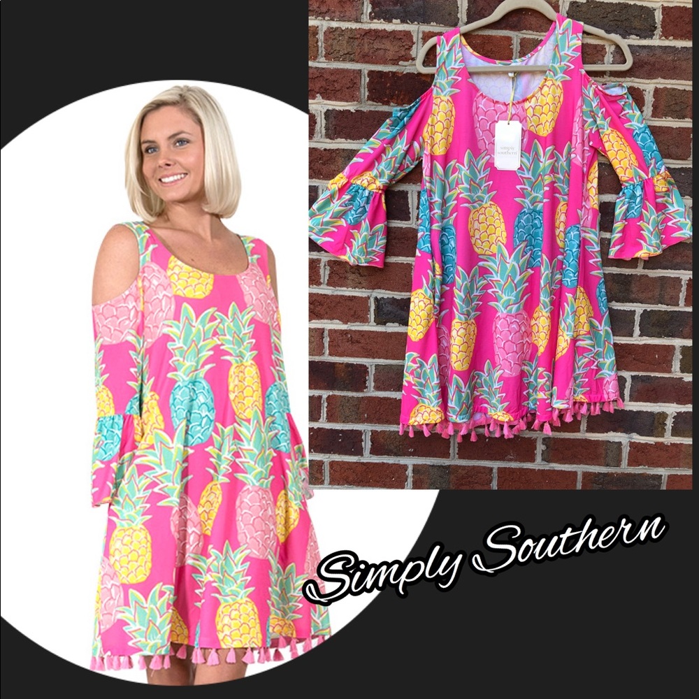 Simply Southern Cold Shoulder dress/swim cover up